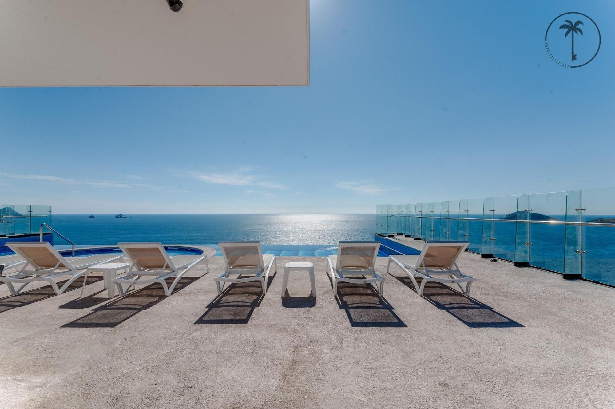 Condo Perico, Terraza con vista al mar de Mzt! Mazatlán Esterno foto