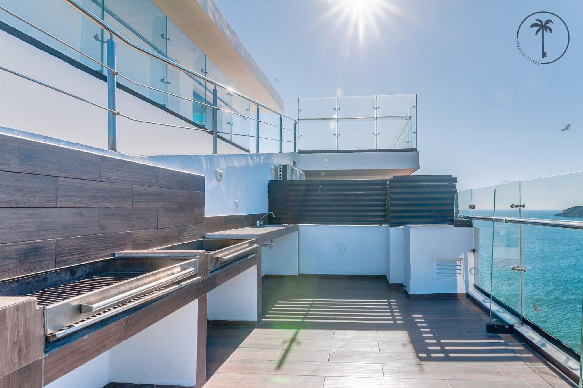 Condo Perico, Terraza con vista al mar de Mzt! Mazatlán Esterno foto