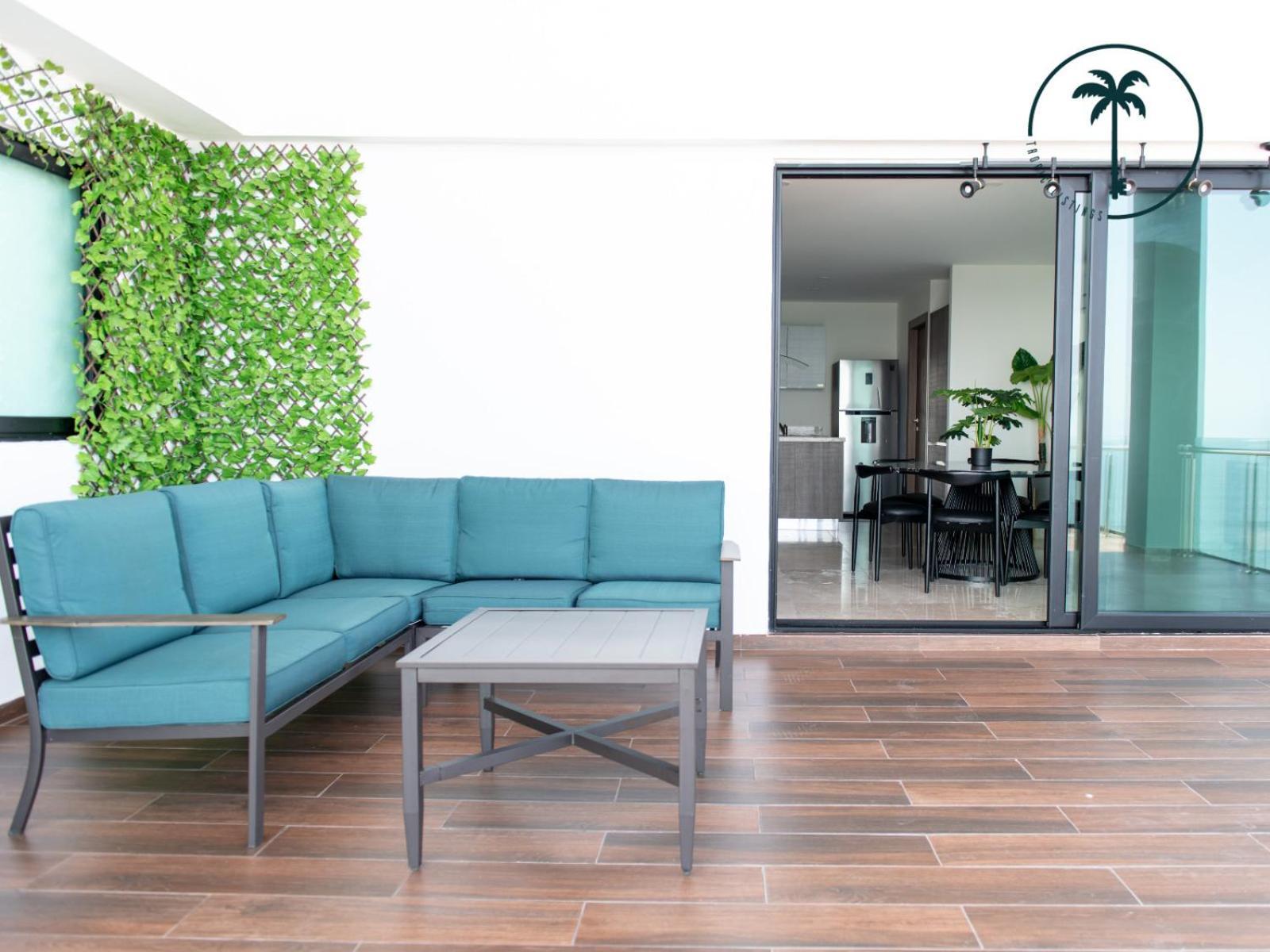 Condo Perico, Terraza con vista al mar de Mzt! Mazatlán Esterno foto