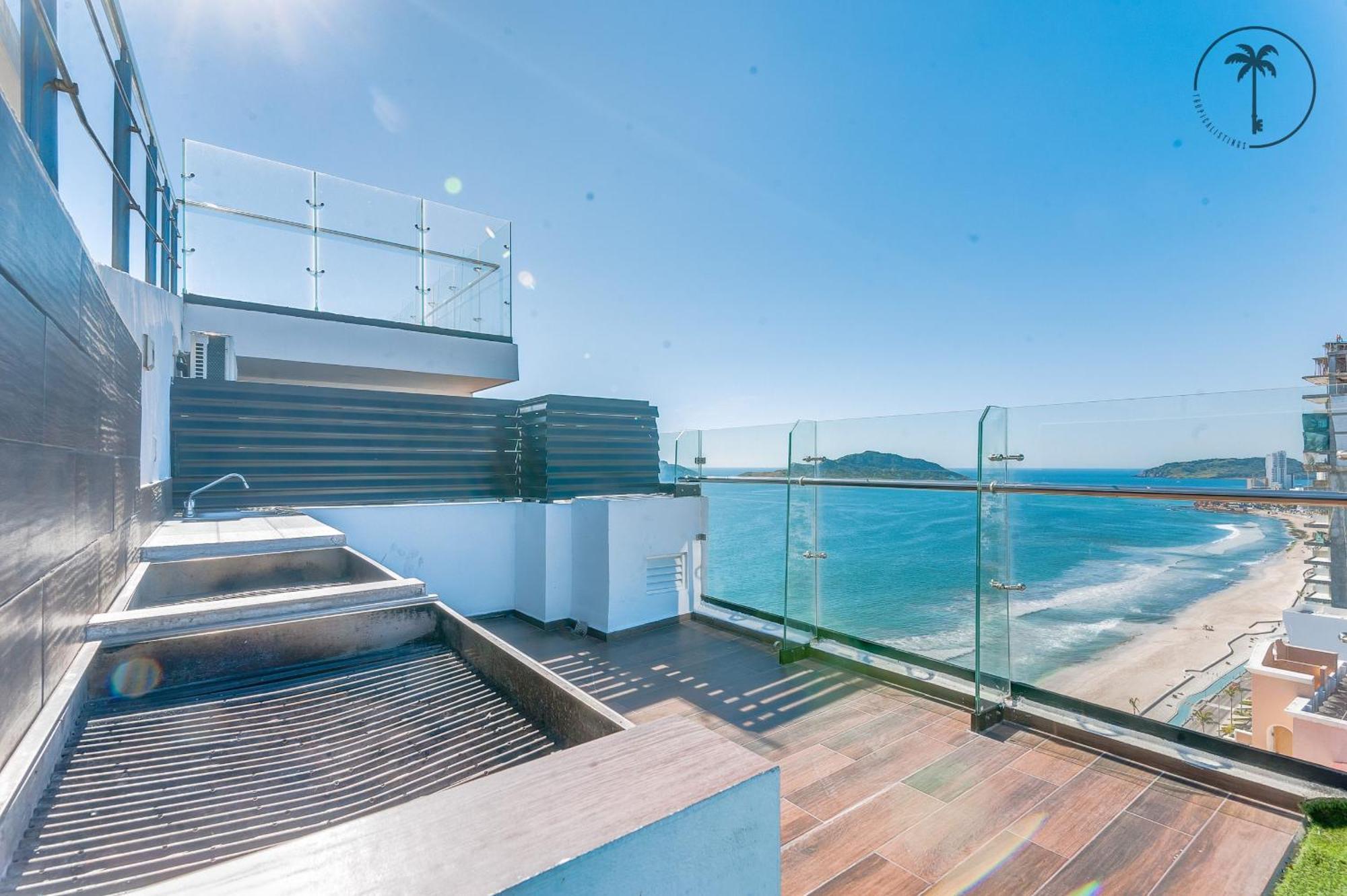 Condo Perico, Terraza con vista al mar de Mzt! Mazatlán Esterno foto