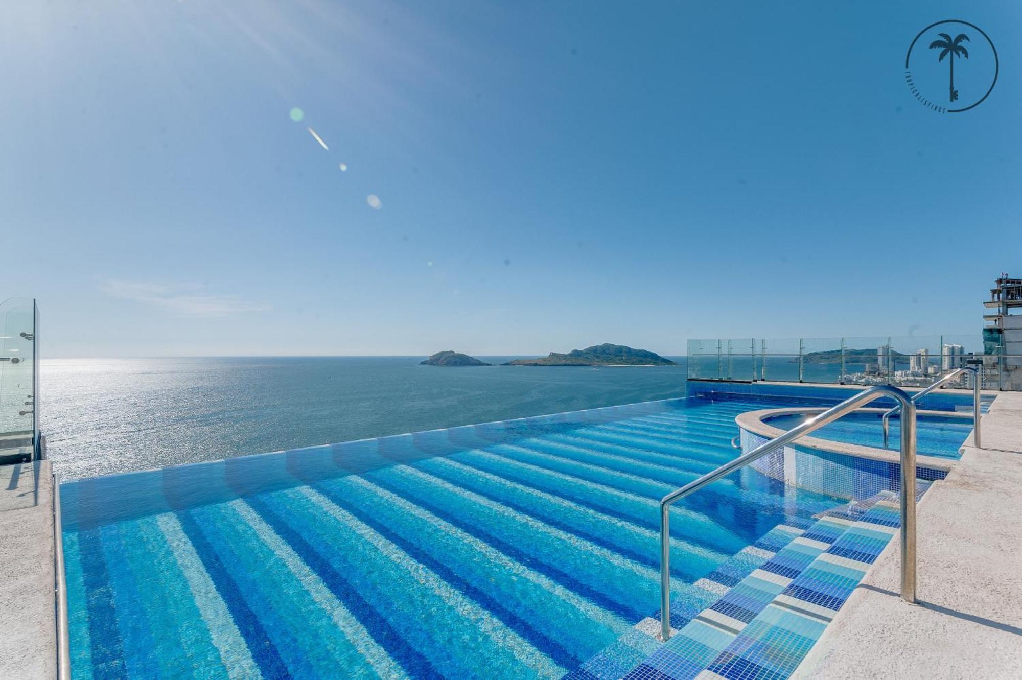 Condo Perico, Terraza con vista al mar de Mzt! Mazatlán Esterno foto