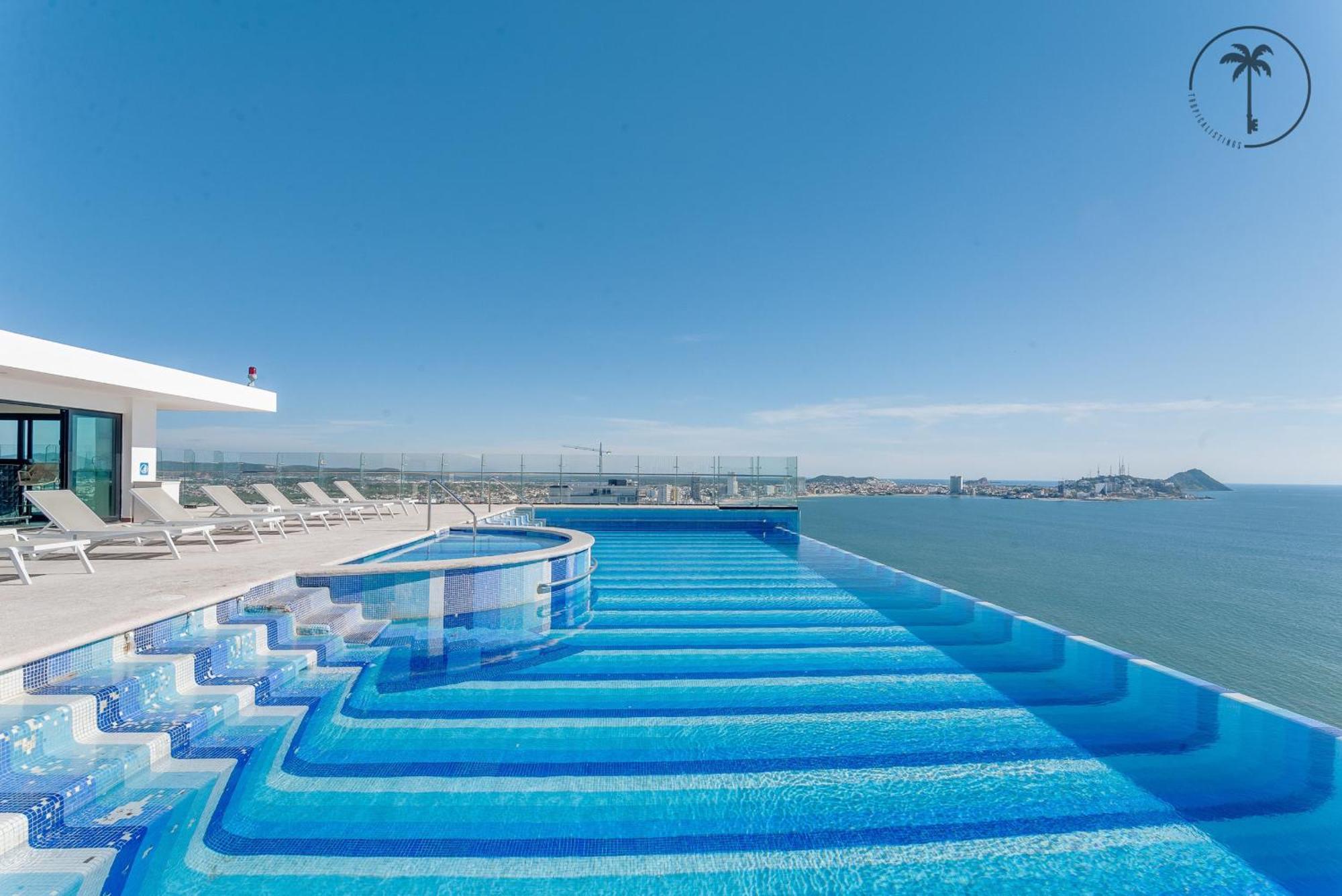 Condo Perico, Terraza con vista al mar de Mzt! Mazatlán Esterno foto
