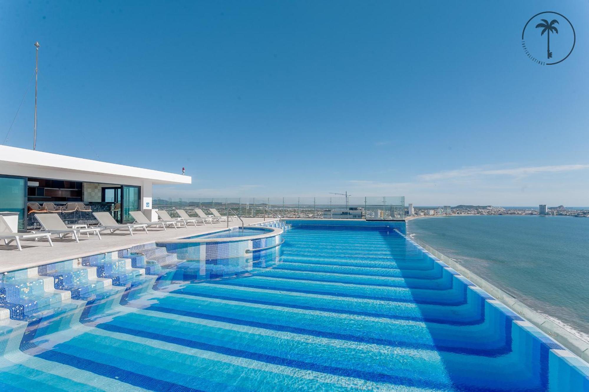 Condo Perico, Terraza con vista al mar de Mzt! Mazatlán Esterno foto