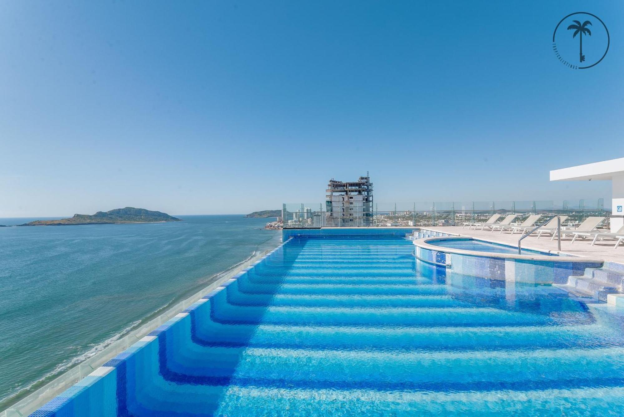 Condo Perico, Terraza con vista al mar de Mzt! Mazatlán Esterno foto
